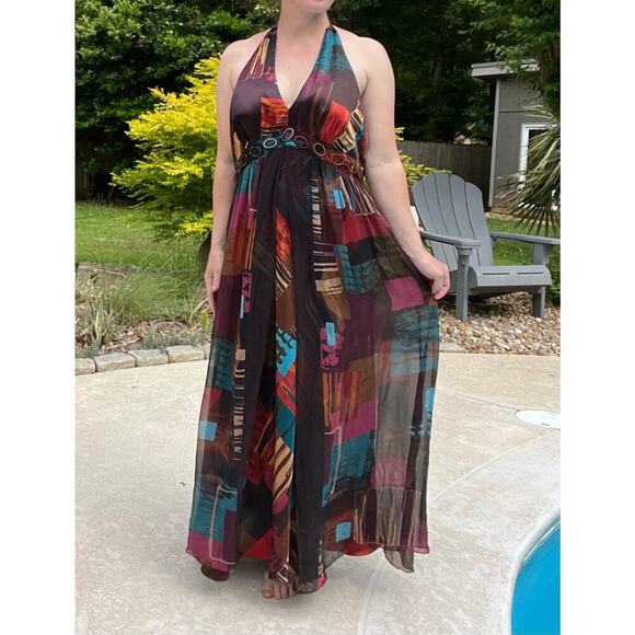 Vintage Y2K Signature by Robbie Bee Silk and Satin Sheath Dress - Picture 2 of 9